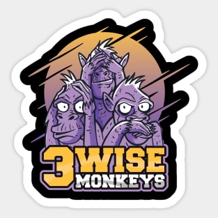 Three Wise Monkeys Sticker